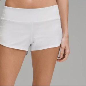 White lululemon size 10 speed up 2.5 shorts
